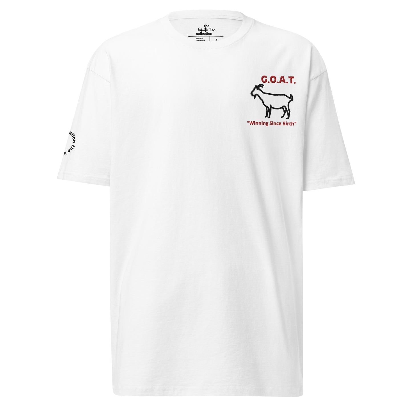 Embroidered Design "G.O.A.T - WINNING SINCE BIRTH / CHICAGO" (By: The White Tee Collection)